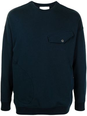 Ports V crewneck cotton sweatshirt - Blue