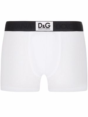 Dolce & Gabbana logo-waistband boxer briefs - White