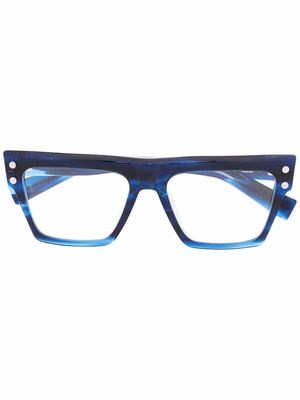 Balmain Eyewear square-frame glasses - Blue