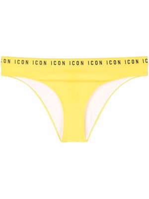Dsquared2 Icon-print waistband swim bottoms - Yellow