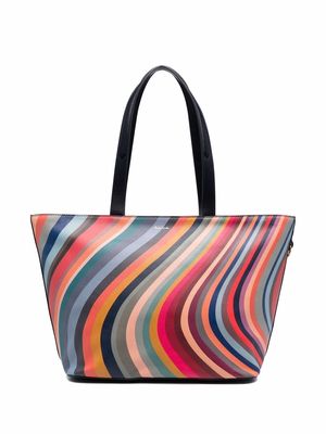 PAUL SMITH wave-print tote bag - Black