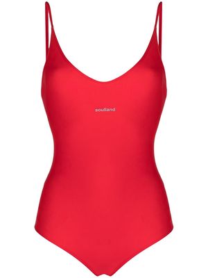 Soulland Adel V-neck swimsuit - Red