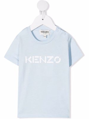 Kenzo Kids logo-print cotton T-Shirt - Blue