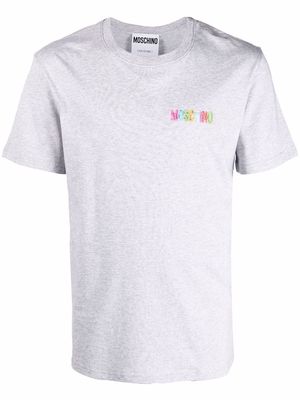 Moschino chest-logo cotton T-shirt - Grey