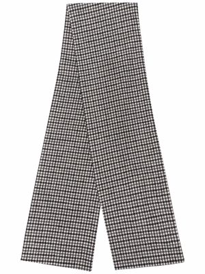 Emporio Armani check wool-blend scarf - Grey