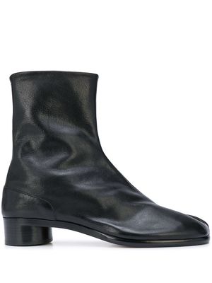 Maison Margiela low heel leather Tabi boots - Black