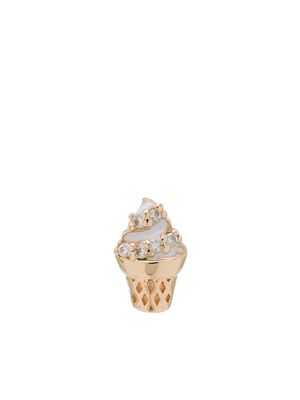 Alison Lou 14kt yellow gold ice cream diamond single earring