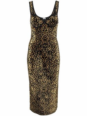 LANVIN leopard-style shift dress - Black