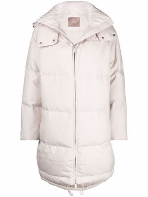 12 STOREEZ hooded puffer coat - Neutrals