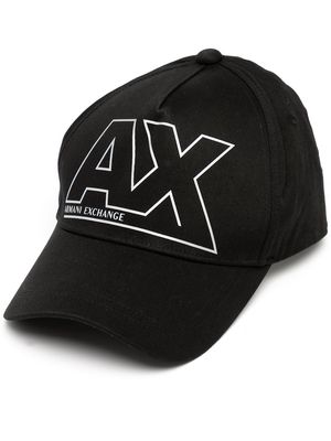 Armani Exchange logo-print cap - Black