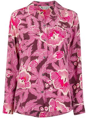 Equipment floral-print silk shirt - Pink