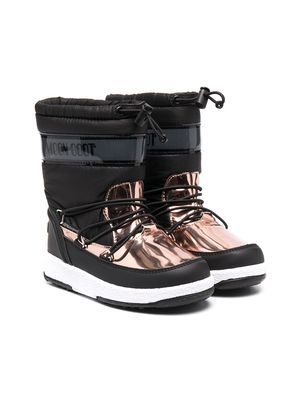Moon Boot Kids metallic snow boots - Black