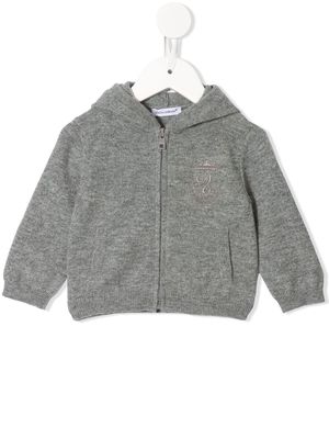 Dolce & Gabbana Kids cashmere knit hoodie - Grey