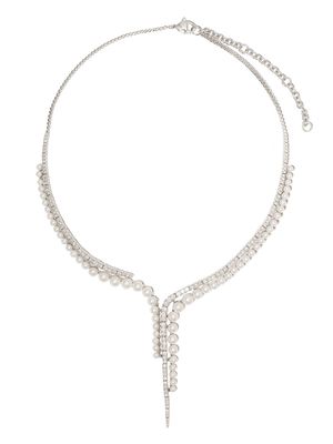 Yoko London 18kt white gold Raindrop Akoya pearl and diamond necklace - 7