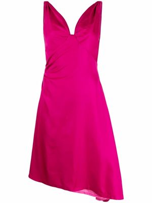 Thierry Mugler Pre-Owned 1980s draped detail dress - Pink