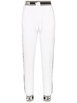 Dolce & Gabbana Logo detail cotton track pants - White