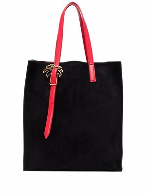 Palm Angels Palm Tree buckle tote bag - Black