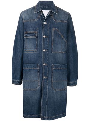 Kenzo mid-length denim jacket - Blue