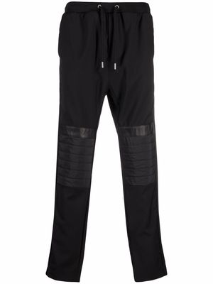 Les Hommes padded-panel detail trousers - Black