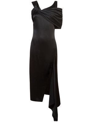 Monse twisted-neck gown - BLACK