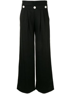 Comme Moi button-embellished trousers - Black