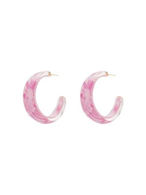 Alison Lou tie-dye jelly hoop earrings - Pink