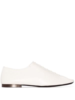Lemaire square-toe leather Derby shoes - White