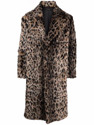 AMIRI leopard-print coat - Neutrals