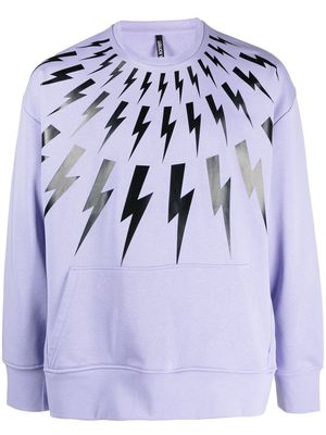 Neil Barrett Thunderbolt-print sweatshirt - Purple