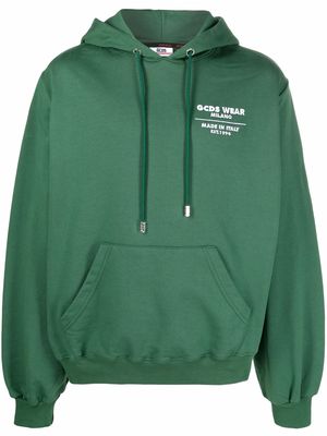 Gcds rear logo patch hoodie - Green