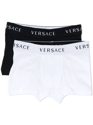 Versace Kids logo print boxers - White