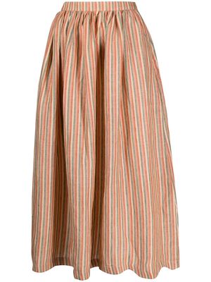 Le Sirenuse striped A-line maxi skirt - Multicolour