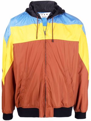 Marni colour-block track jacket - Brown