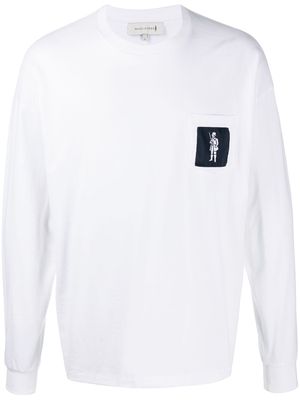 Mackintosh logo-patch long-sleeve T-shirt - White