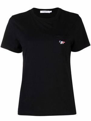 Maison Kitsuné embroidered-logo T-shirt - Black