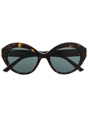 Balenciaga Eyewear Dynasty oval-frame sunglasses - Brown