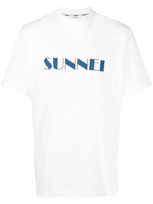 Sunnei logo-print cotton T-shirt - White