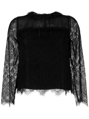 SHIATZY CHEN lace panelled blouse - Black