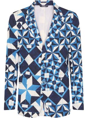 Dolce & Gabbana geometric-print blazer - Blue