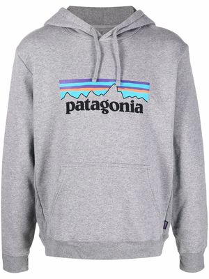 Patagonia recycled logo-print hoodie - Grey