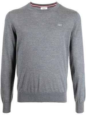 Bally logo-embroidered wool jumper - Grey