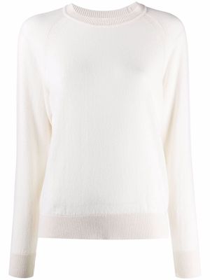 Barrie rib-trimmed cashmere jumper - White