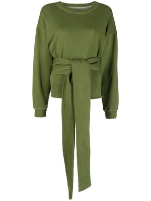La Detresse tied-waist jumper - Green