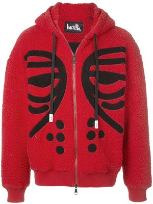 Haculla Masked zipped hoodie - Red