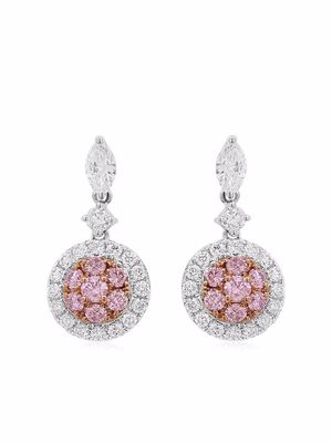 HYT Jewelry 18kt white gold Argyle pink diamond stud earrings - Silver