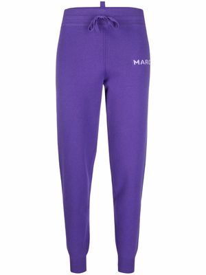 Marc Jacobs The Knit branded tapered-leg track pants - Purple