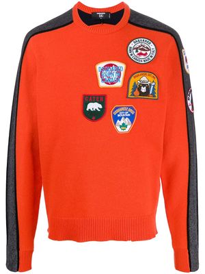 Dsquared2 logo patch embellished jumper - Orange