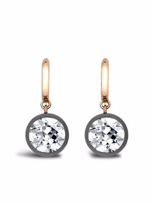 Pragnell 18kt rose gold and silver Legacy diamond drop earrings - Pink