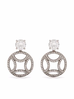 Loyal.e Paris 18kt recycled white gold Perpétuel-le diamond drop earrings - Silver