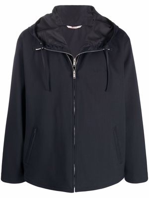 Valentino zip-up hooded jacket - Black